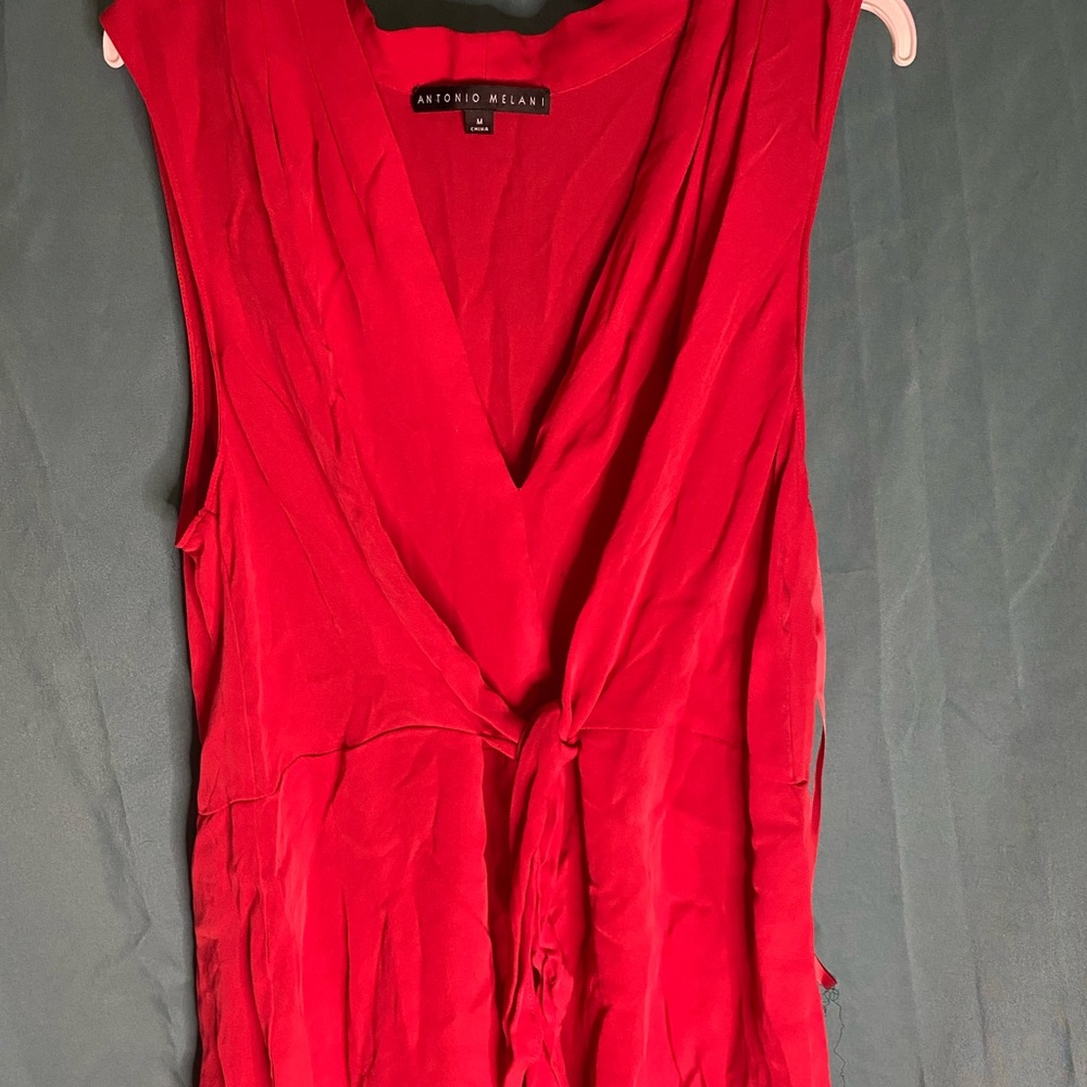 ANTONIO MELANI Medium Women's Red 💋 Sleeveless Blouse